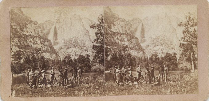 (image for) Boston Excursion Paty at Yosemite. Photographer unknown. - Click Image to Close