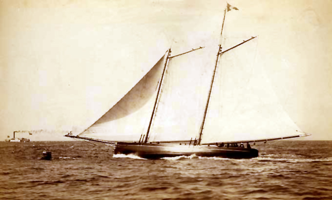 (image for) Yacht Casco owned by Samuel Merritt, San Francisco by Taber - Click Image to Close
